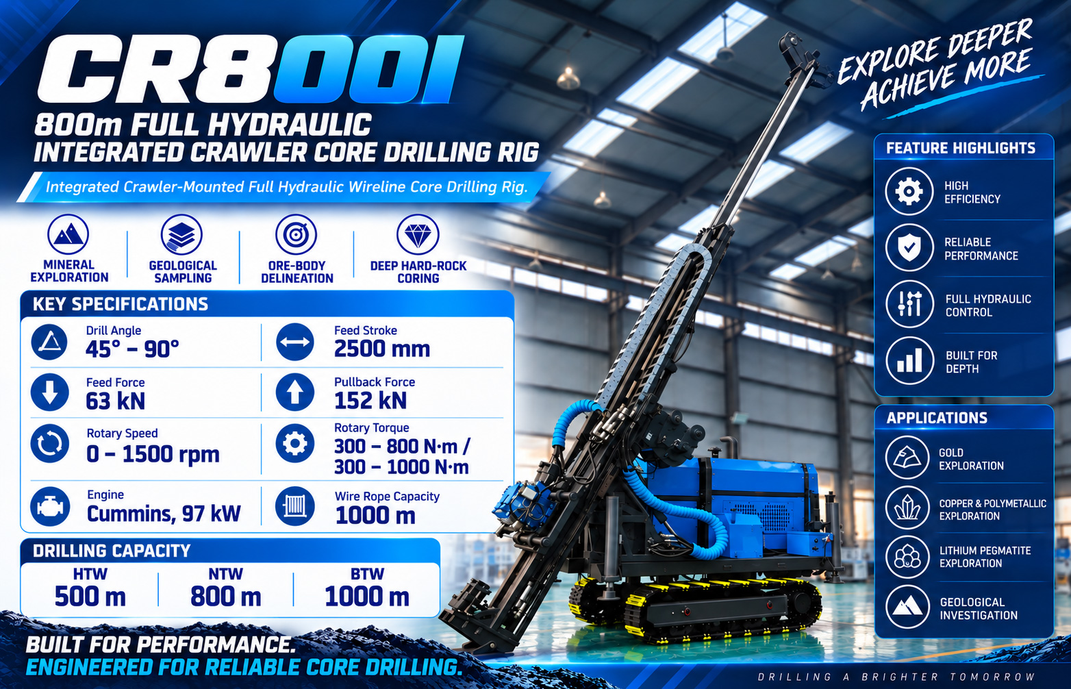 CR800I Интегрированная керновая буровая установка