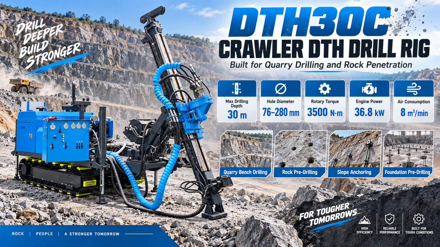DTH30C Интегрированная погружная буровая установка