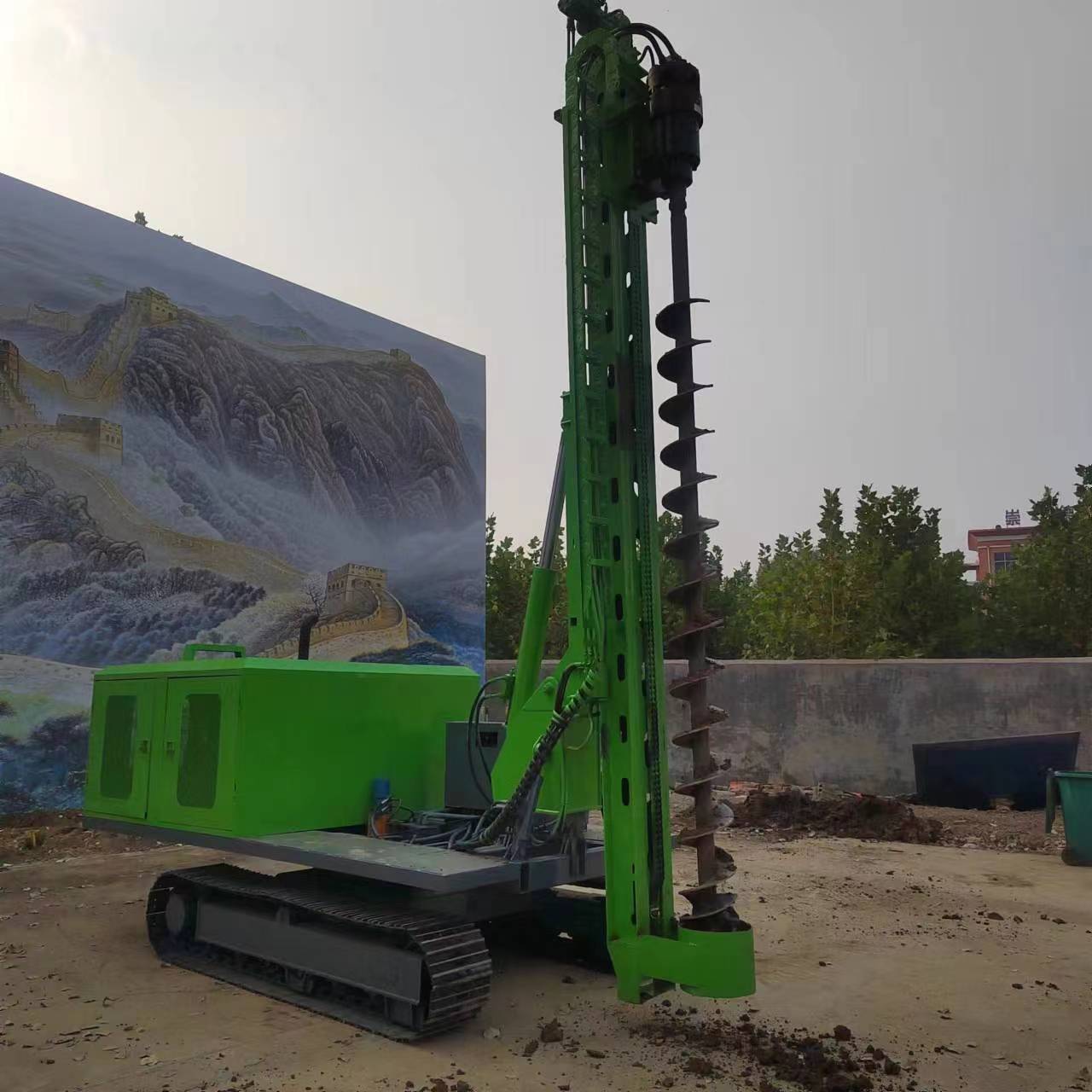 PV390R — схема бурения свайного основания фотоэлектрической станции