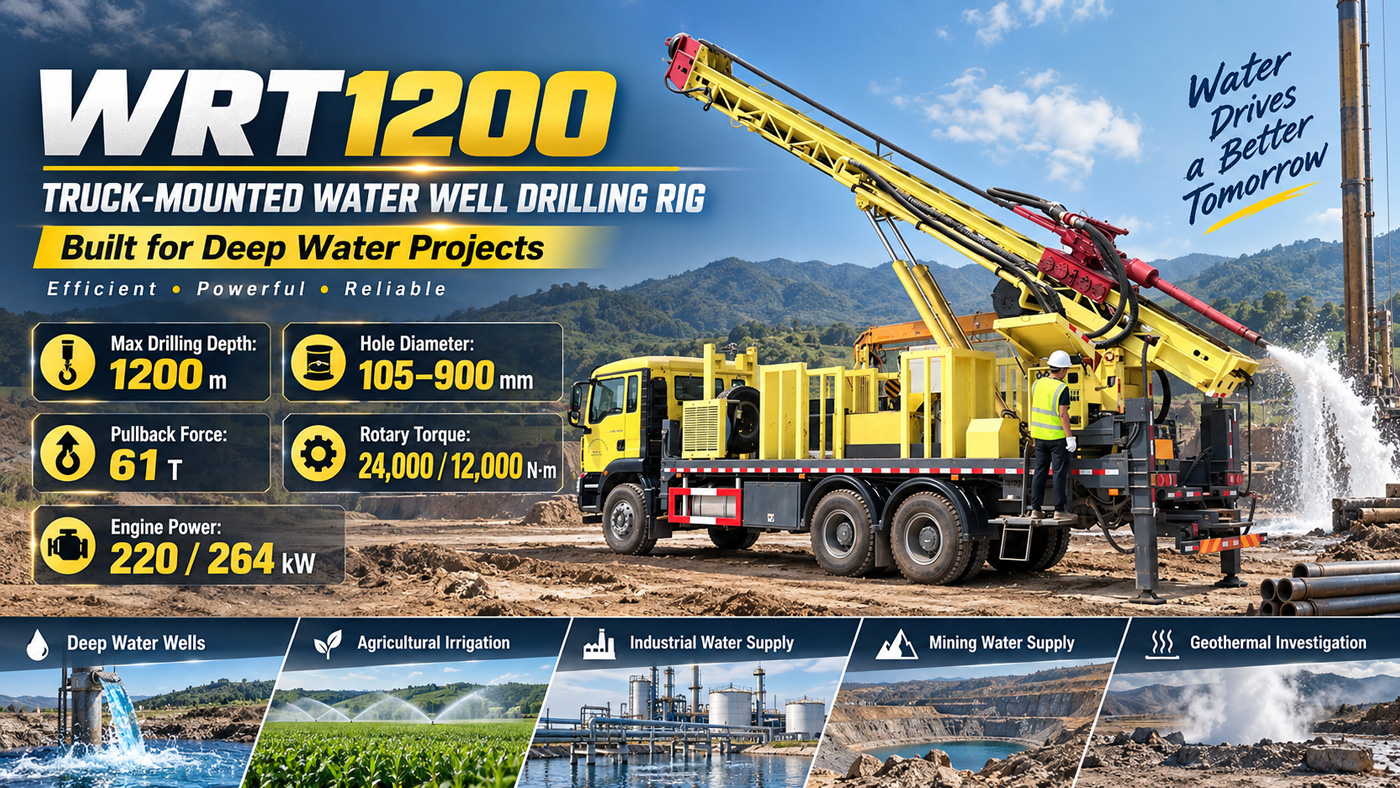 WRT1200 Автомобильная буровая установка для водяных скважин
